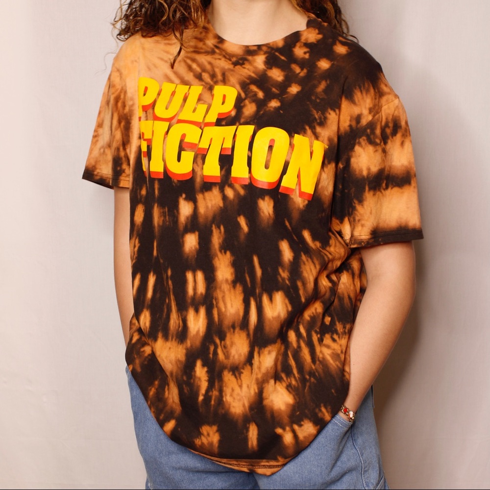 Pulp Fiction Bleach Dye Graphic Tee
